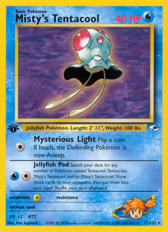 Misty's Tentacool, Gym Heroes #32, Pokémon TCG card