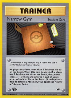 Narrow Gym, Gym Heroes #124, Pokémon TCG card