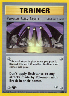 Pewter City Gym, Gym Heroes #115, Pokémon TCG card