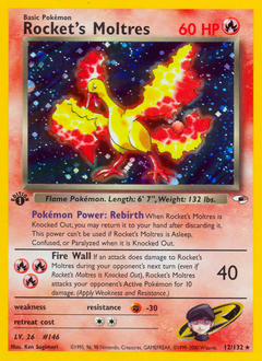 Rocket's Moltres, Gym Heroes #12, Pokémon TCG card