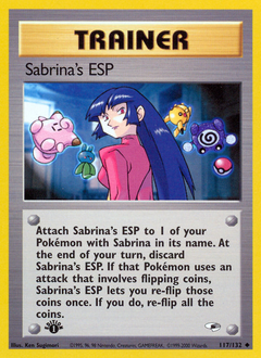 Sabrina's ESP, Gym Heroes #117, Pokémon TCG card