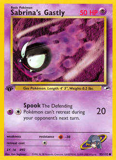 Sabrina's Gastly, Gym Heroes #93, Pokémon TCG card