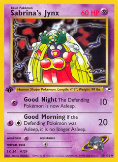 Sabrina's Jynx, Gym Heroes #59, Pokémon TCG card