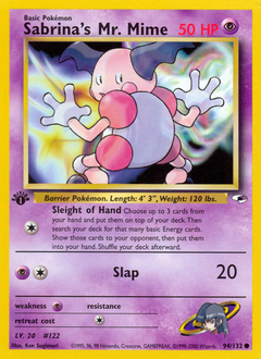 Sabrina's Mr. Mime, Gym Heroes #94, Pokémon TCG card
