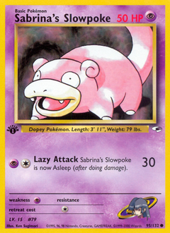 Sabrina's Slowpoke, Gym Heroes #95, Pokémon TCG card