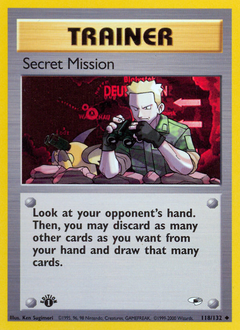 Secret Mission, Gym Heroes #118, Pokémon TCG card
