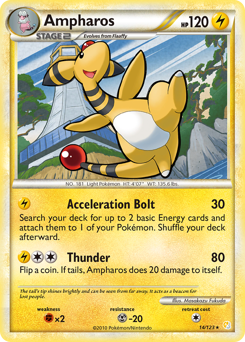 Ampharos, HeartGold & SoulSilver #14, Pokémon TCG card