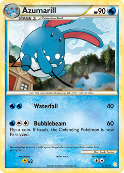 Azumarill, HeartGold & SoulSilver #2, Pokémon TCG card