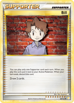 Bill, HeartGold & SoulSilver #89, Pokémon TCG card