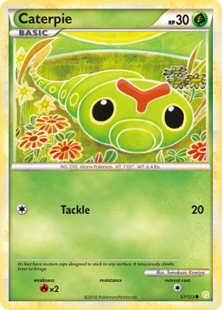Caterpie, HeartGold & SoulSilver #57, Pokémon TCG card