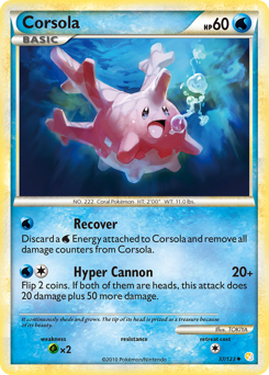 Corsola, HeartGold & SoulSilver #37, Pokémon TCG card