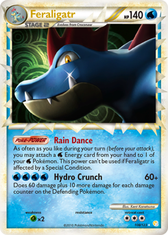 Feraligatr, HeartGold & SoulSilver #108, Pokémon TCG card