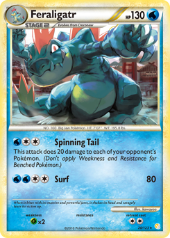 Feraligatr, HeartGold & SoulSilver #20, Pokémon TCG card