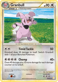 Granbull, HeartGold & SoulSilver #22, Pokémon TCG card
