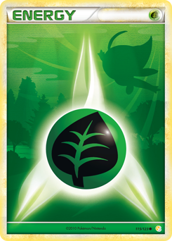 Grass Energy, HeartGold & SoulSilver #115, Pokémon TCG card