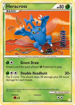 Heracross, HeartGold & SoulSilver #43, Pokémon TCG card