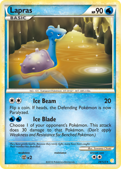 Lapras, HeartGold & SoulSilver #24, Pokémon TCG card