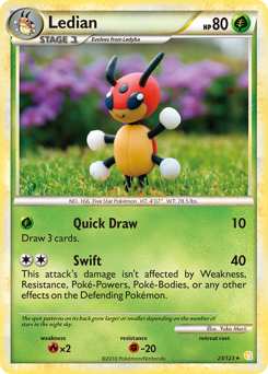 Ledian, HeartGold & SoulSilver #25, Pokémon TCG card