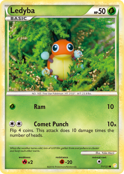 Ledyba, HeartGold & SoulSilver #71, Pokémon TCG card
