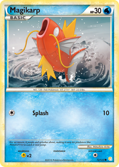 Magikarp, HeartGold & SoulSilver #72, Pokémon TCG card