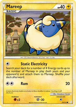 Mareep, HeartGold & SoulSilver #73, Pokémon TCG card