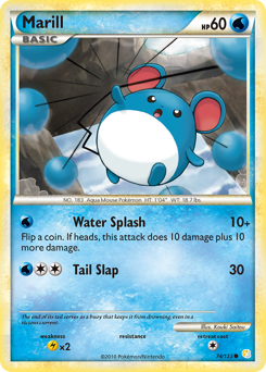 Marill, HeartGold & SoulSilver #74, Pokémon TCG card