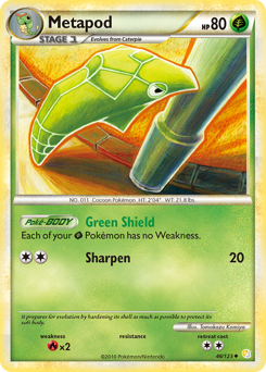 Metapod, HeartGold & SoulSilver #46, Pokémon TCG card