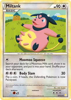 Miltank, HeartGold & SoulSilver #47, Pokémon TCG card