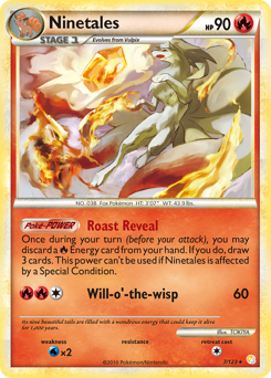 Ninetales, HeartGold & SoulSilver #7, Pokémon TCG card