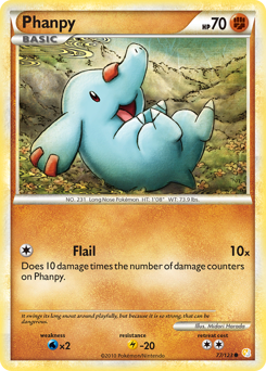 Phanpy, HeartGold & SoulSilver #77, Pokémon TCG card