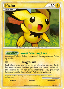 Pichu, HeartGold & SoulSilver #28, Pokémon TCG card