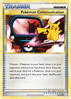 Pokémon Communication, HeartGold & SoulSilver #98, Pokémon TCG card