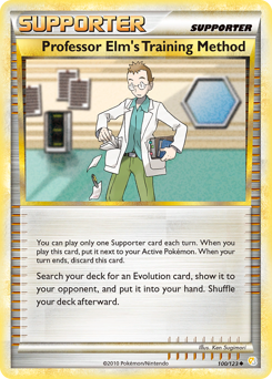Professor Elm's Training Method, HeartGold & SoulSilver #100, Pokémon TCG card