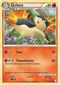 Quilava, HeartGold & SoulSilver #49, Pokémon TCG card