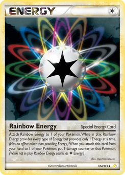 Rainbow Energy, HeartGold & SoulSilver #104, Pokémon TCG card