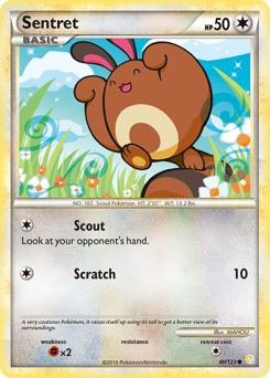 Sentret, HeartGold & SoulSilver #80, Pokémon TCG card