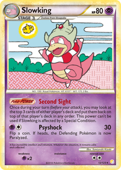 Slowking, HeartGold & SoulSilver #12, Pokémon TCG card