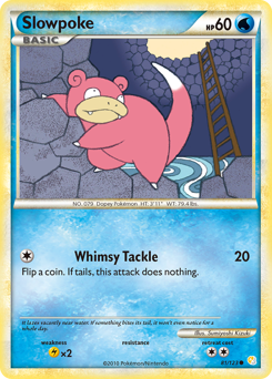 Slowpoke, HeartGold & SoulSilver #81, Pokémon TCG card