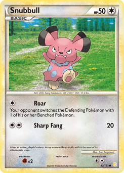Snubbull, HeartGold & SoulSilver #82, Pokémon TCG card