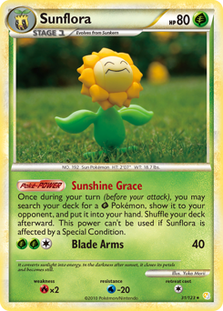 Sunflora, HeartGold & SoulSilver #31, Pokémon TCG card