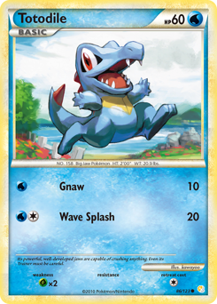 Totodile, HeartGold & SoulSilver #86, Pokémon TCG card