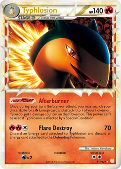 Typhlosion, HeartGold & SoulSilver #110, Pokémon TCG card