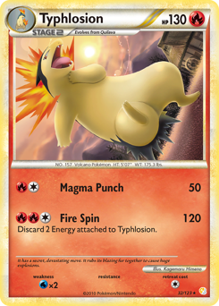 Typhlosion, HeartGold & SoulSilver #32, Pokémon TCG card