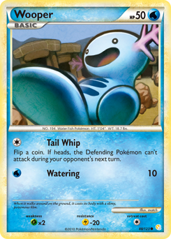 Wooper, HeartGold & SoulSilver #88, Pokémon TCG card