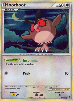 Hoothoot, HGSS Black Star Promos #HGSS05, Pokémon TCG card