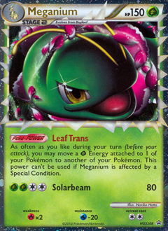 Meganium, HGSS Black Star Promos #HGSS08, Pokémon TCG card