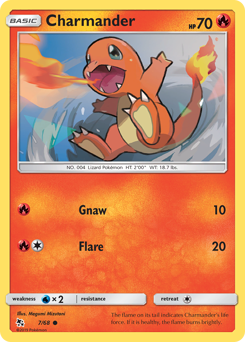 Charmander, Hidden Fates #7, Pokémon TCG card