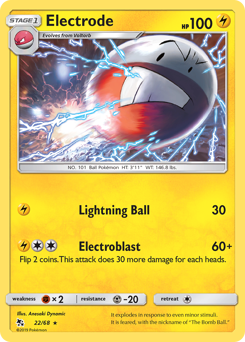 Electrode, Hidden Fates #22, Pokémon TCG card