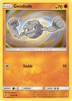 Geodude, Hidden Fates #33, Pokémon TCG card