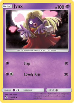 Jynx, Hidden Fates #30, Pokémon TCG card